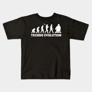 Techno Evolution Music Dance Cross Electronic Trance EDM Kids T-Shirt